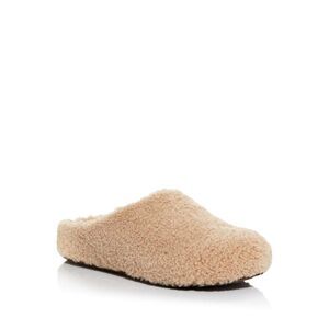 AQUA Womens Beige Chami Round Toe Slip On Slippers 7 M
